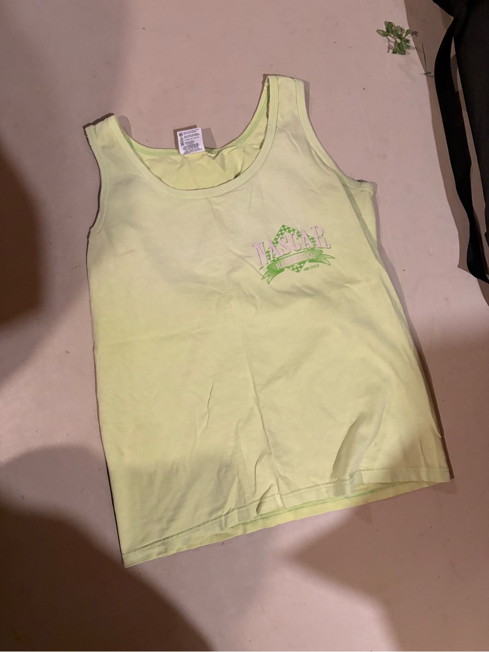 NASCAR Anvil Neon Lime Graphic Tank Top